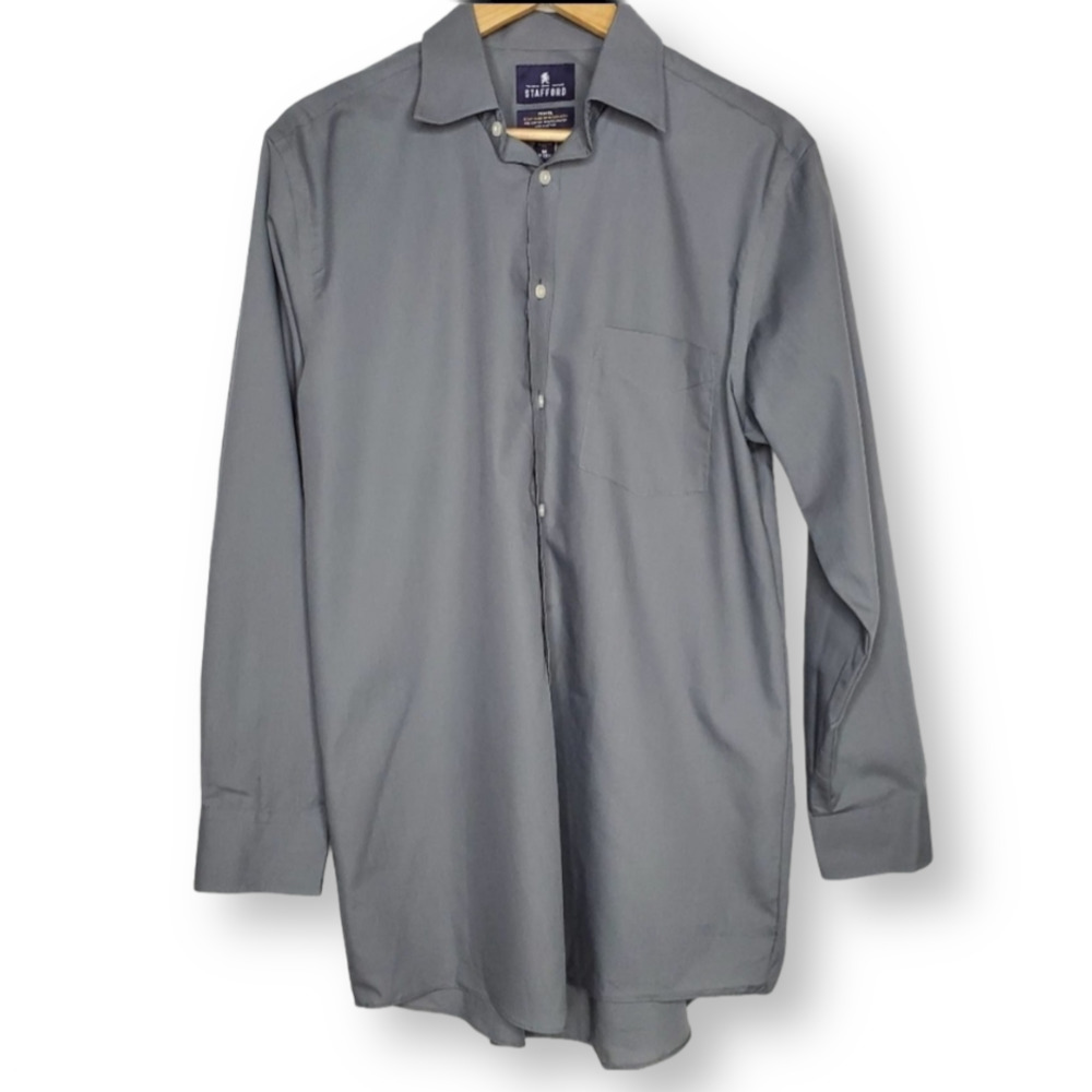 Stafford Travel Easy-Care Stretch Top Sz M